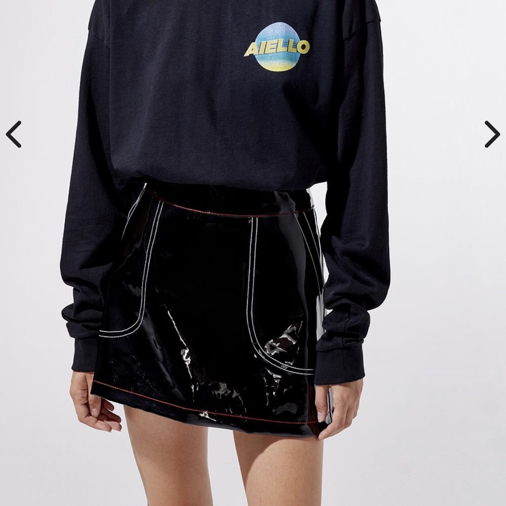 Slick mini skirt